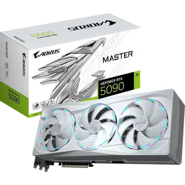 Placa video Gigabyte AORUS GeForce RTX 5090 MASTER ICE 32GB GDDR7 512 Bit DLSS 4.0
