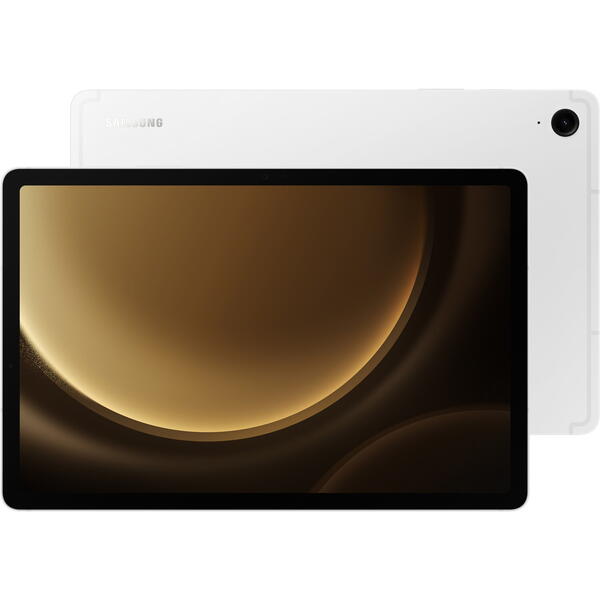 Tableta Samsung Galaxy Tab S9 FE, 10.9 inch Multi-touch, Exynos 1380 Octa Core 2.4GHz, 8GB RAM, 256GB flash, Wi-Fi, Bluetooth, 5G, GPS, Android 13, Silver