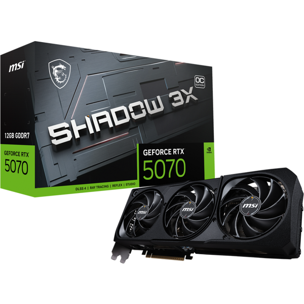 Placa video MSI GeForce RTX 5070 SHADOW 3X OC 12GB GDDR7 192 Bit DLSS 4.0