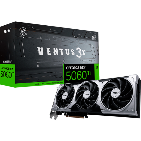 Placa video MSI GeForce RTX 5060 Ti VENTUS 3X OC 8GB GDDR7 128 Bit DLSS 4.0