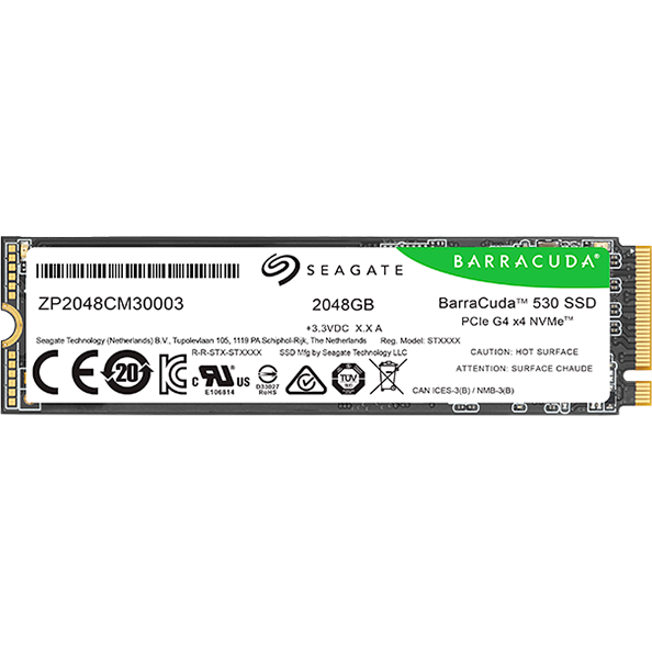 SSD Seagate BarraCuda 530, 2TB, PCI Express 4.0 x4, M.2 2280