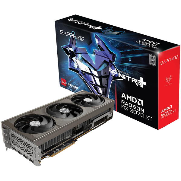 Placa video Sapphire Radeon RX 9070 XT NITRO+ 16GB GDDR6 256 Bit