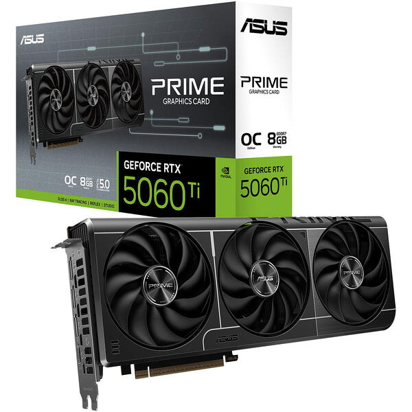 Placa video Asus GeForce RTX 5060 Ti PRIME OC 8GB GDDR7 128 Bit DLSS 4.0