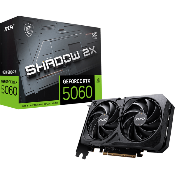 Placa video MSI GeForce RTX 5060 SHADOW 2X OC 8GB GDDR7 128 Bit DLSS 4.0