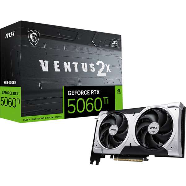 Placa video MSI GeForce RTX 5060 Ti VENTUS 2X OC PLUS 8GB, GDDR7, 128 bit DLSS 4.0