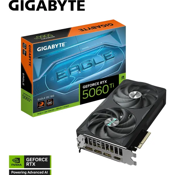 Placa video Gigabyte GeForce RTX 5060 Ti EAGLE OC 16GB GDDR7 128 Bit DLSS 4.0