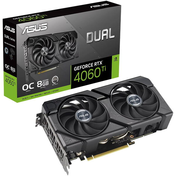Placa video Asus GeForce RTX 4060 DUAL EVO OC 8GB GDDR6 128 bit DLSS 3.0