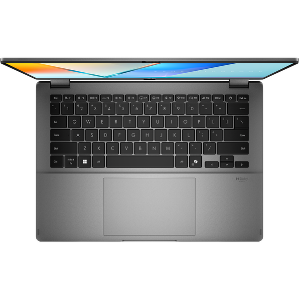 Laptop Asus Vivobook 14 Flip TP3407SA, 14 inch WUXGA OLED Touch, Intel Core Ultra 5 226V, 16GB LPDDR5X, 1TB SSD, Intel Arc 130V, Win 11 Pro, Matte Gray