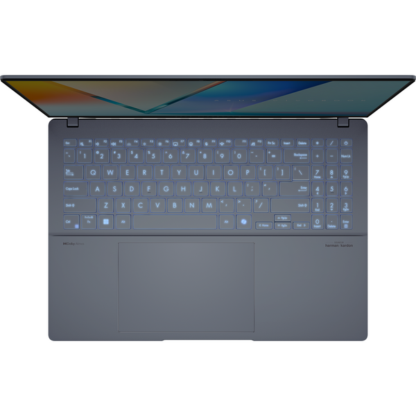 Laptop Asus Vivobook S 16 OLED S5606CA, 16 inch 3K 120Hz, Intel Core Ultra 7 255H, 16GB LPDDR5X, 1TB SSD, Intel Arc 140T, Win 11 Pro, Mist Blue