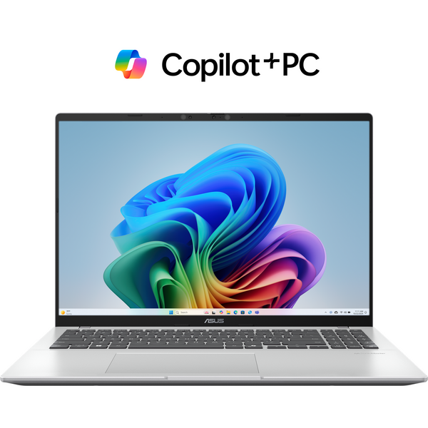 Laptop Asus Vivobook 16 X1607QA, 16 inch WUXGA, Qualcomm Snapdragon X X1-26-100, 16GB LPDDR5X, 1TB SSD, Qualcomm Adreno, Win 11 Home, Cool Silver
