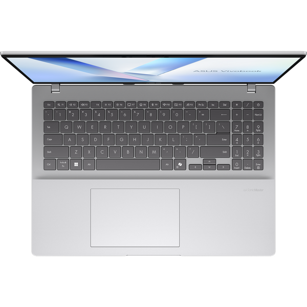 Laptop Asus Vivobook 16 X1607QA, 16 inch WUXGA, Qualcomm Snapdragon X X1-26-100, 16GB LPDDR5X, 1TB SSD, Qualcomm Adreno, Win 11 Home, Cool Silver