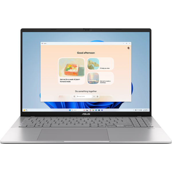 Laptop Asus Vivobook S16 M3607HA, 16 inch WUXGA 144Hz, AMD Ryzen 7 260, 16GB DDR5, 1TB SSD, AMD Radeon 780M, Cool Silver