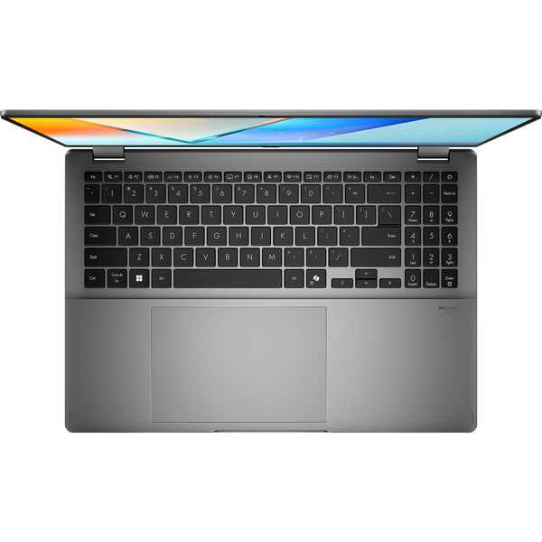 Laptop Asus Vivobook 16 Flip TP3607SA, 16 inch 3K OLED 120Hz Touch, Intel Core Ultra 7 258V, 32GB LPDDR5X, 1TB SSD, Intel Arc 140V, Win 11 Pro, Matte Gray