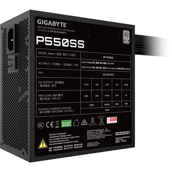 Sursa Gigabyte GP-P550SS, 80+ Silver, 550W