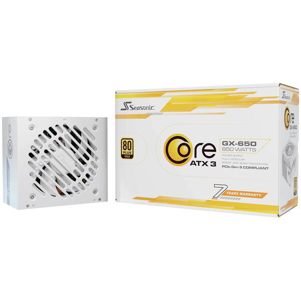 Sursa Seasonic Core GX 2024, 80+ Gold, 650W White