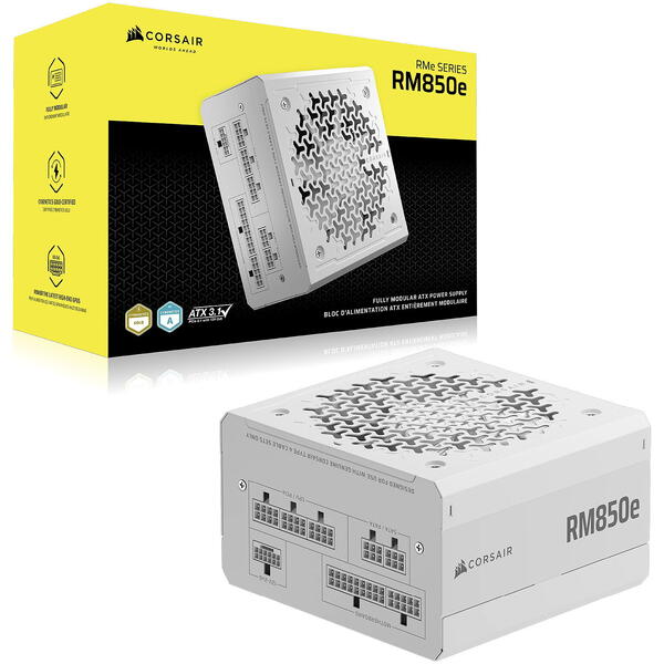 Sursa Corsair RM850e, 80+ Gold, 850W, White