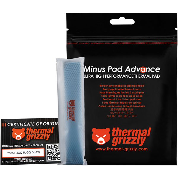 Pad termic Thermal Grizzly Minus Pad Advance, 120x20x0.5 mm, 4 buc.