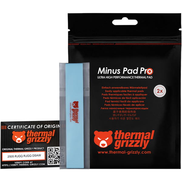 Pad termic Thermal Grizzly Minus Pad Pro, 120x20x1.0 mm, 2 buc.