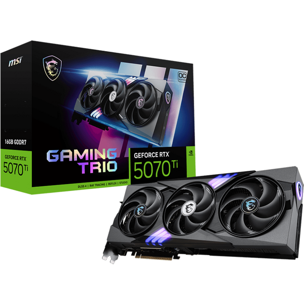 Placa video MSI GeForce RTX 5070 Ti GAMING TRIO OC 16GB GDDR7 256 Bit DLSS 4.0