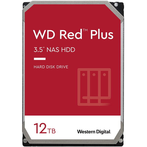 Hard Disk WD Red Plus 12TB, SATA 3, 512MB, 3.5 inch