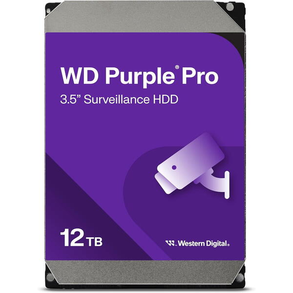Hard Disk WD Purple Pro 12TB, SATA 3, 512MB, 3.5 inch