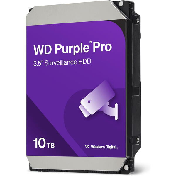 Hard Disk WD Purple Pro 10TB, SATA 3, 7200rpm, 512MB, 3.5 inch