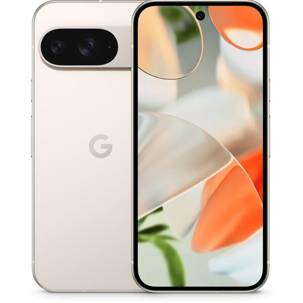 Smartphone Google Pixel 9, 6.3 inch, 128GB, 12GB RAM, Dual SIM, 5G, Tri-Camera, Porcelain