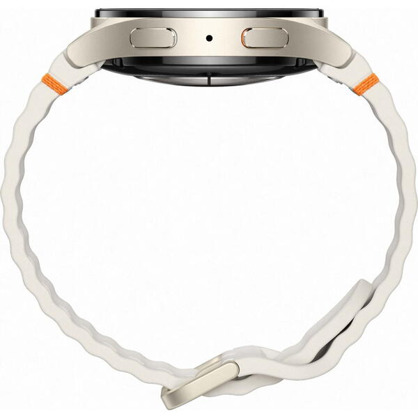 SmartWatch Samsung Galaxy Watch 7, 40 mm, Wi-Fi, Bluetooth, GPS, NFC, Rezistent la apa, Cream strap
