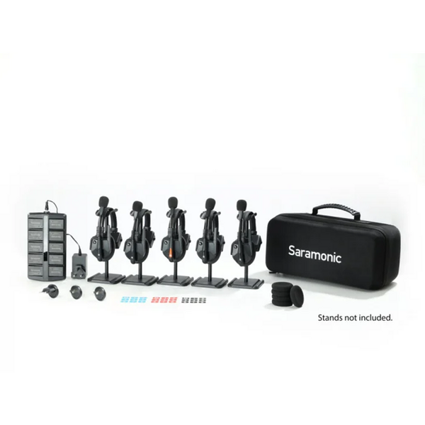 Solutie Intercom Saramonic WiTalk9 WT5S10xbat, 5 pers, Full-Duplex, 1.9GHz, single-ear