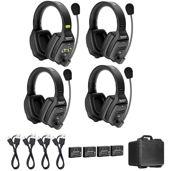 Solutie Intercom Saramonic WiTalk WT4D4xbat, 4 pers, Full-Duplex 1.9GHz, dual-ear