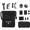 Solutie Intercom Saramonic Kit microfon wireless Blink500B2+ 2TX+RX2.4 GHz, display OLED, carcasa incarcare, 1250mAh