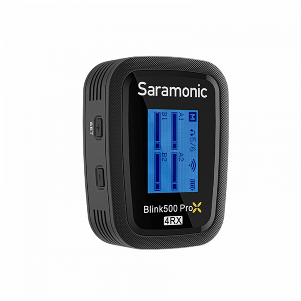 Solutie Intercom Saramonic Kit microfon Blink500 ProX B8 4TX+RXWireless, 2.4 GHz, display OLED, 4500mAh