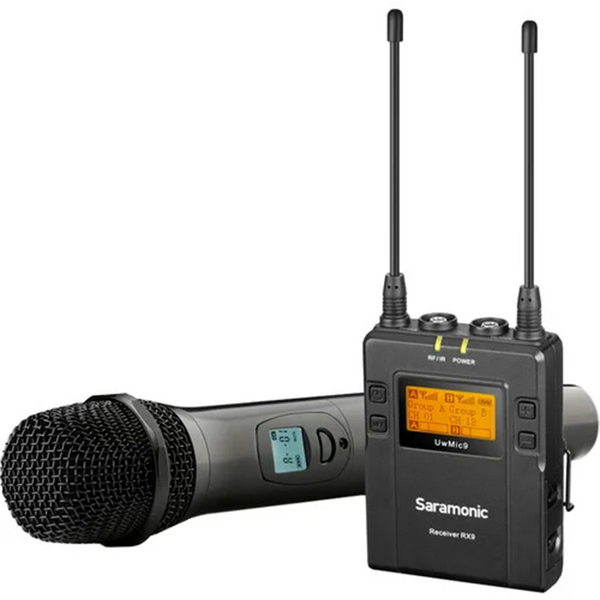 Solutie Intercom Saramonic Set microfon wireless UwMic9 Kit4Microfon HU9, Negru