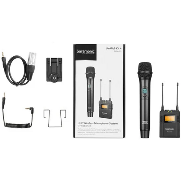 Solutie Intercom Saramonic Set microfon wireless UwMic9 Kit4Microfon HU9, Negru
