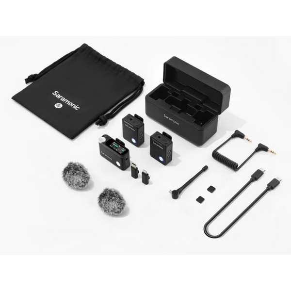 Solutie Intercom Saramonic Kit microfon wireless Ultra 01 (2TX+RX)ClearVoice, IPX5, 2 x magn. microf., negru
