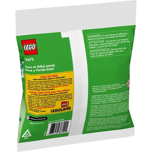 LEGO MINECRAFT 30672 Steve and Baby Panda