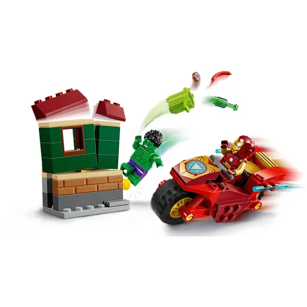 LEGO MARVEL 76287 Iron Man with Bike and The Hulk