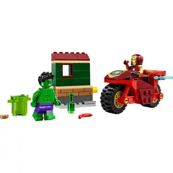 MARVEL 76287 Iron Man with Bike and The Hulk