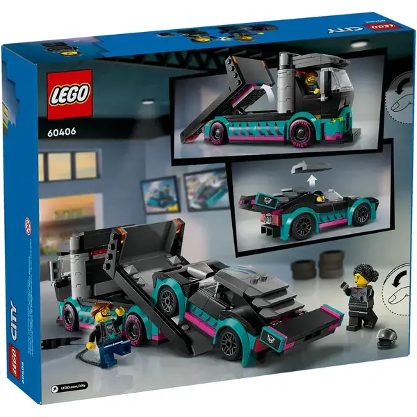 LEGO CITY 60406 RACE CAR AND CAR CARRIER TRUCK