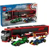 LEGO CITY 60445 F1 - Truck with RB20 & AMR24 F1 Cars
