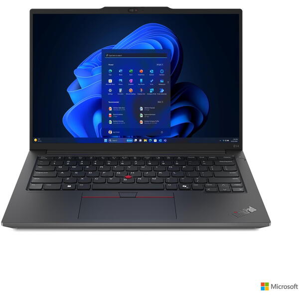 Laptop Lenovo ThinkPad E14 Gen 6, 14 inch WUXGA IPS, Intel Core Ultra 7 155H, 16GB DDR5, 512GB SSD, Intel Integrated Graphics, Win 11 Pro, Black