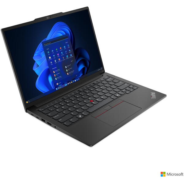 Laptop Lenovo ThinkPad E14 Gen 6, 14 inch WUXGA IPS, Intel Core Ultra 7 155H, 16GB DDR5, 512GB SSD, Intel Integrated Graphics, Win 11 Pro, Black