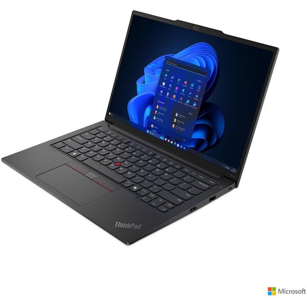 Laptop Lenovo ThinkPad E14 Gen 6, 14 inch WUXGA IPS, Intel Core Ultra 7 155H, 16GB DDR5, 512GB SSD, Intel Integrated Graphics, Win 11 Pro, Black