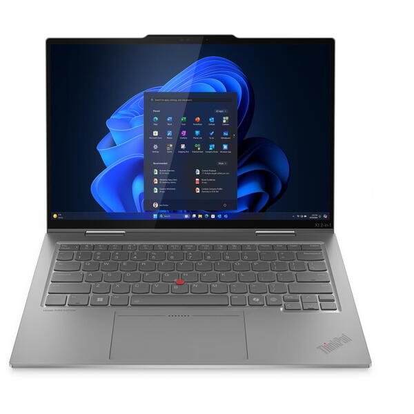 Laptop Lenovo ThinkPad X1 2-in-1 Gen 10 Aura Edition, 14 inch 2.8K OLED 120Hz VRR Touch, Intel Core Ultra 7 258V, 32GB LPDDR5X, 2TB SSD, Intel Arc 140V, 5G, Win 11 Pro, Grey
