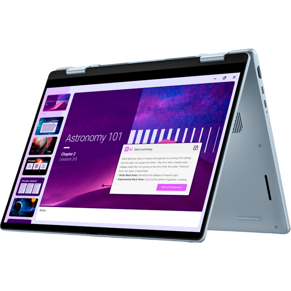 Laptop Dell 14 Plus DB04250 2 in 1, 14 inch FHD+ Touch, Intel Core Ultra 7 256V, 16GB DDR5, 1TB SSD, Intel Arc Graphics 140V, WI-FI 7, Win 11 Pro, Ice Blue, 3Yr CIS