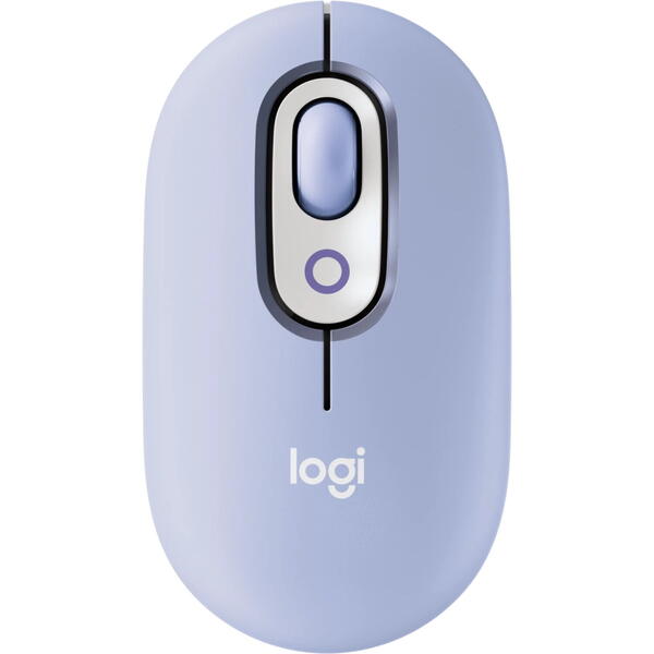 Mouse Logitech POP, Wireless/Bluetooth, Lilac
