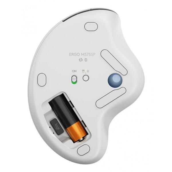 Mouse Logitech Ergo M575S Silent Wireless Trackball White