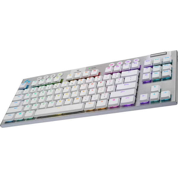 Tastatura gaming Logitech Mecanica  G915 X Lightspeed TKL RGB GL Tactile Switch White