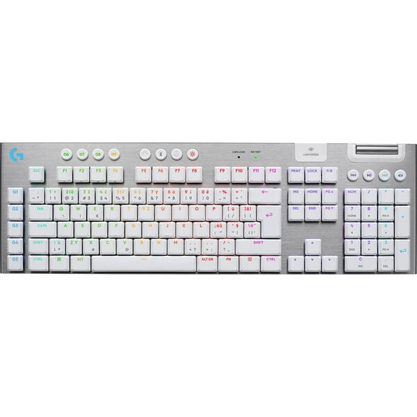 Tastatura gaming Logitech Mecanica  G915 X Lightspeed RGB GL Tactile Switch White