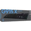Tastatura gaming Logitech Mecanica G915 X Lightspeed RGB GL Clicky Switch Black